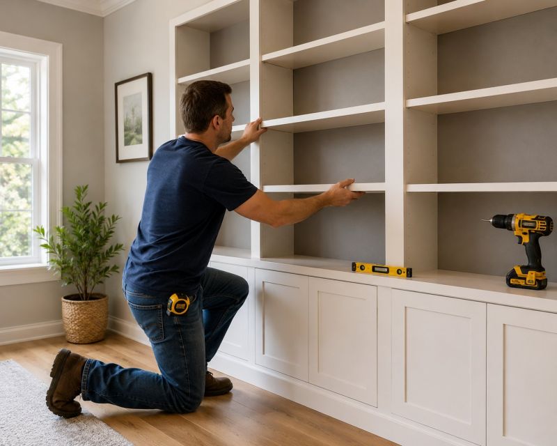 Custom Bookshelves Installation in Fairfax, VA